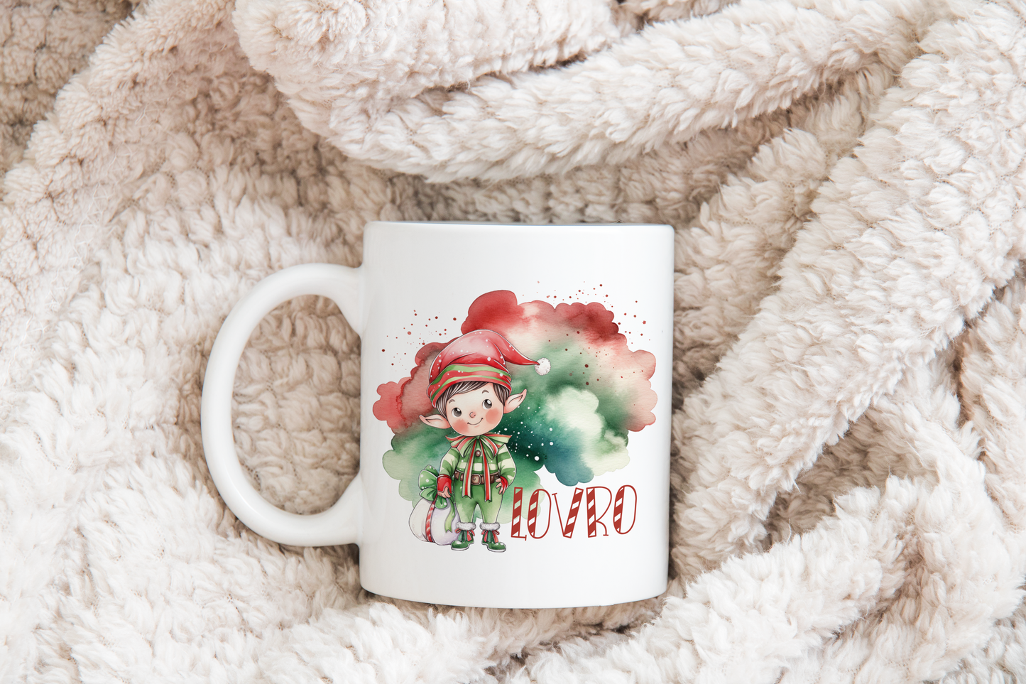 Praznična skodelica "mali Škratek" + ime