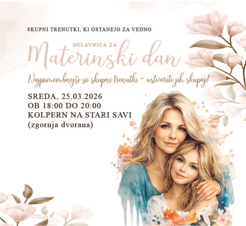 Delavnica ob materinskem dnevu – Skupni trenutki, ki ostanejo za vedno