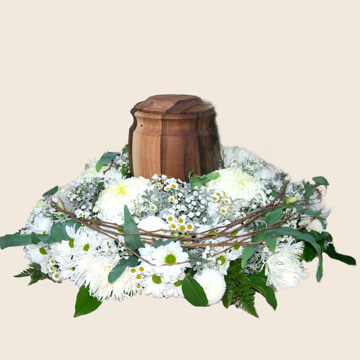 GARTENKRANZ "Weiße Blumen"