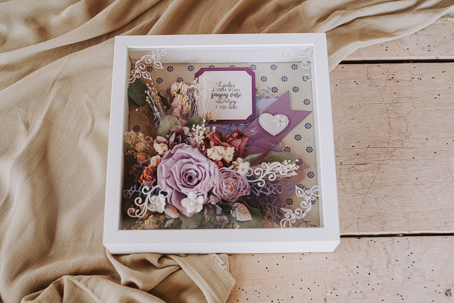 VIOLETTER RAHMEN "Wenn Blumen sprechen"