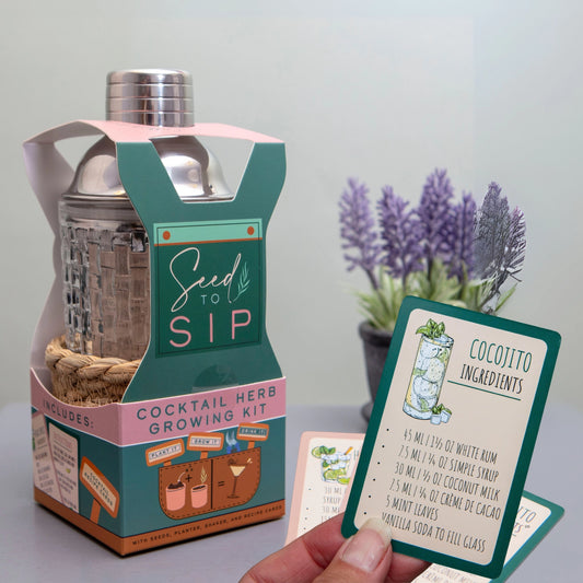 Darilni komplet: Seed to Sip – Cocktail Herb Growing Kit