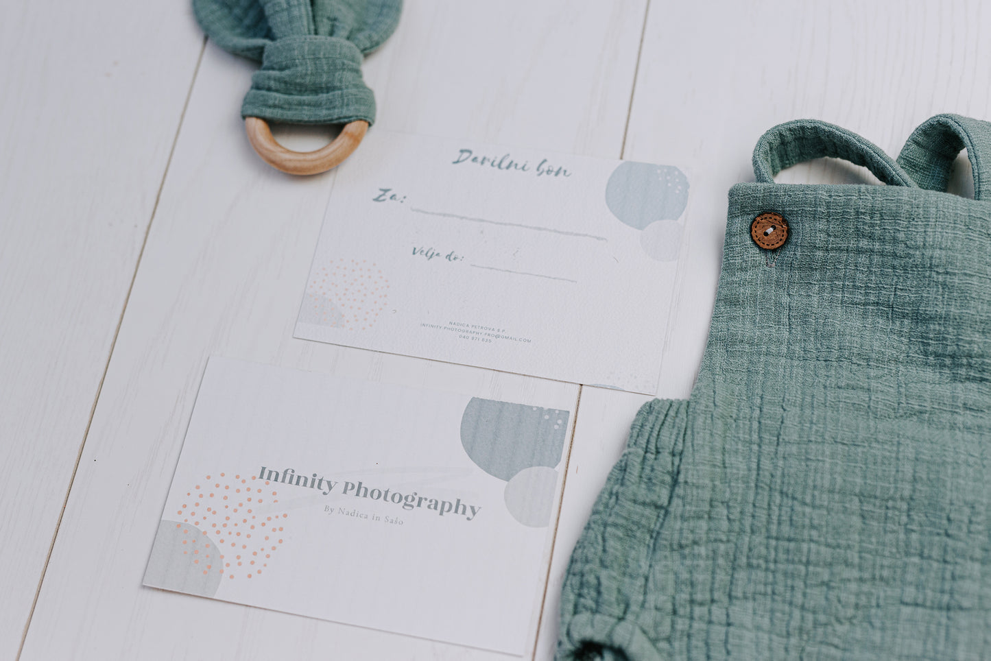 ROMPER, ROMPER IN DARILNI BON ZA FOTOGRAFIRANJE NOVOROJENČKA