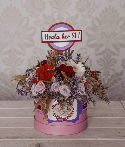 BOX OF ROSES "Hvala, ker si!"