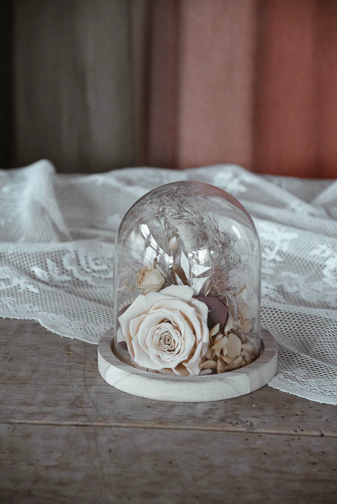 CVETLIČNA PRAVLJICA POD STEKLENO KUPOLO Small »Rustic«