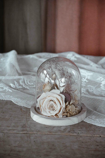 CVETLIČNA PRAVLJICA POD STEKLENO KUPOLO Small »Rustic«