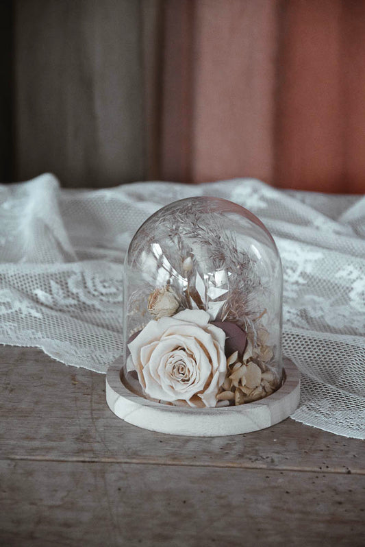 CVETLIČNA PRAVLJICA POD STEKLENO KUPOLO Small »Rustic«