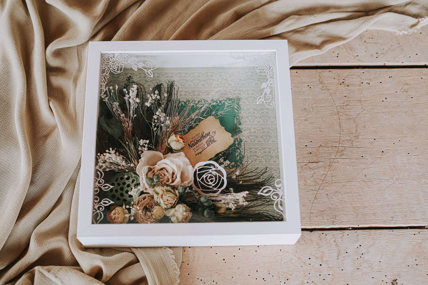 RAHMEN GRÜN "Wenn Blumen sprechen"