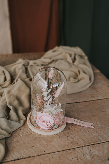 CVETLIČNA PRAVLJICA POD STEKLENO KUPOLO Medium »Pink«