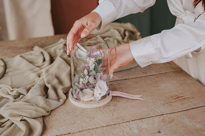 CVETLIČNA PRAVLJICA POD STEKLENO KUPOLO Medium »Vintage«